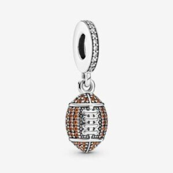 Authentic Pandora American Football Dangle Charm - Picture 1 of 5
